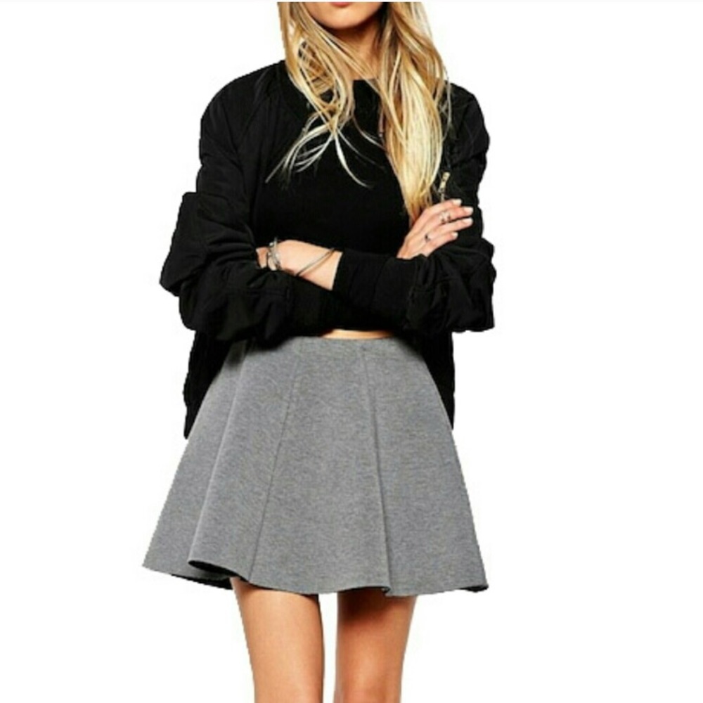 Banana Republic Gray Flounce Skirt
